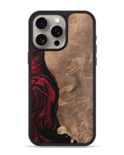 iPhone 15 Pro Max Wood Phone Case - Barnett (Red, 730468)