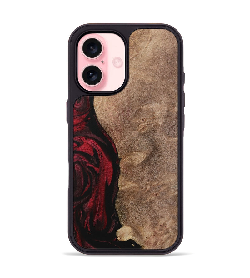 iPhone 16 Wood Phone Case - Barnett (Red, 730468)