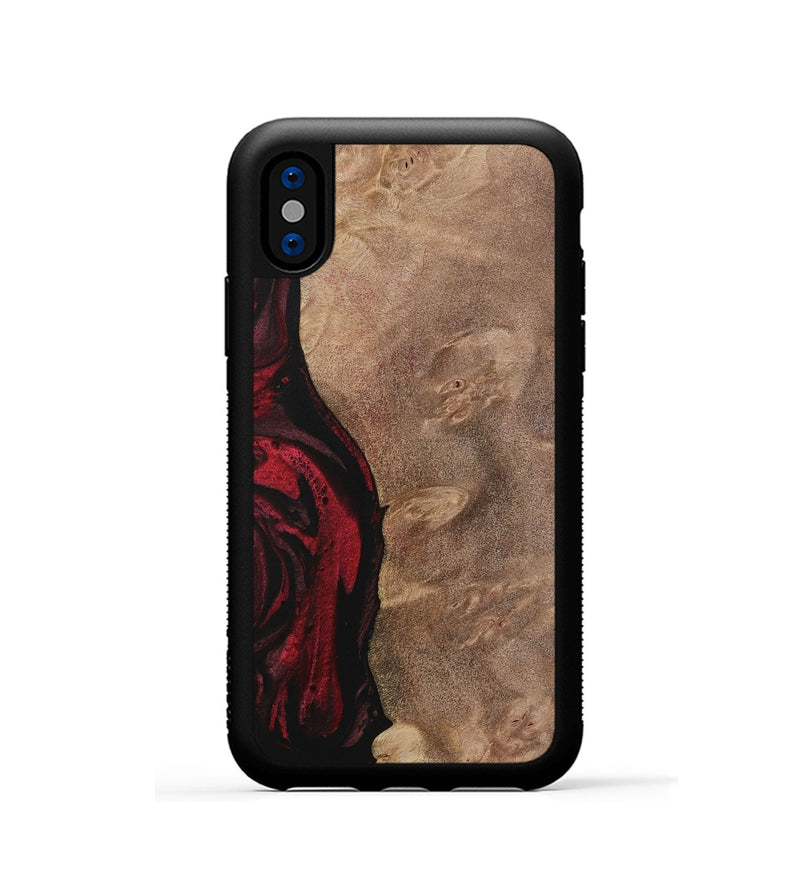 iPhone Xs Wood Phone Case - Barnett (Red, 730468)