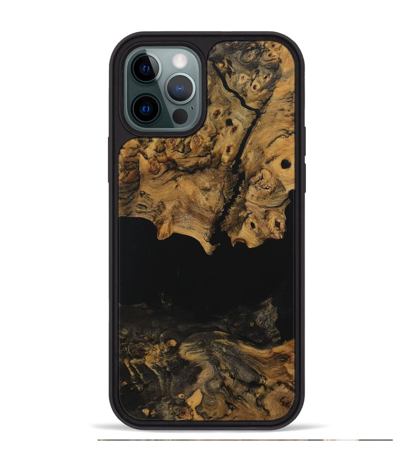 iPhone 12 Pro Max Wood Phone Case - Raina (Pure Black, 730469)