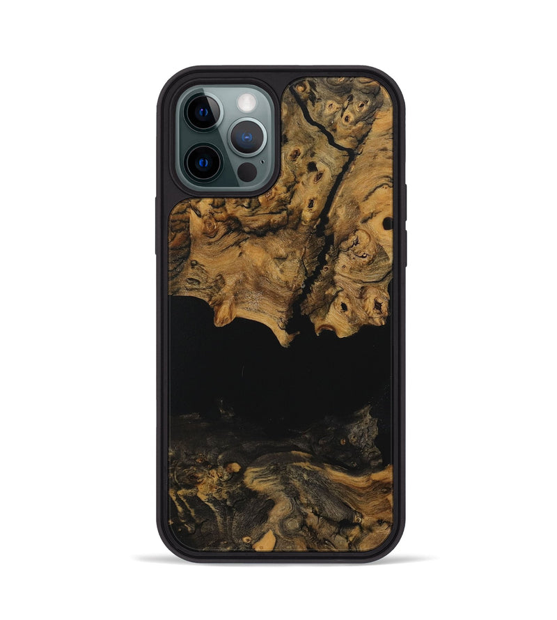 iPhone 12 Pro Wood Phone Case - Raina (Pure Black, 730469)