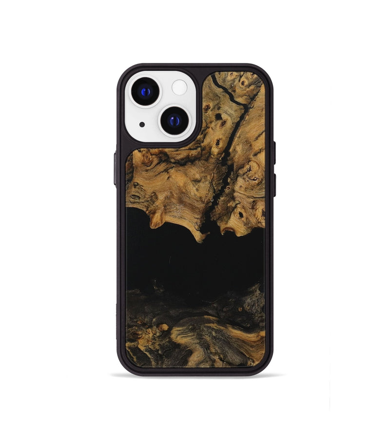 iPhone 13 mini Wood Phone Case - Raina (Pure Black, 730469)