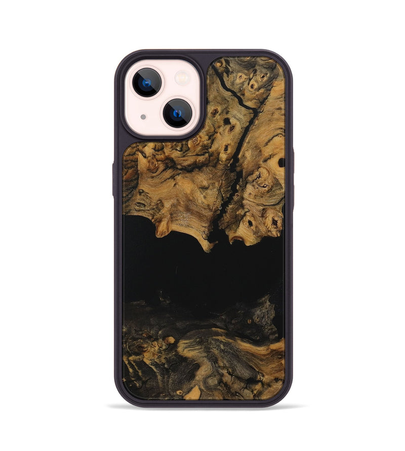 iPhone 14 Wood Phone Case - Raina (Pure Black, 730469)