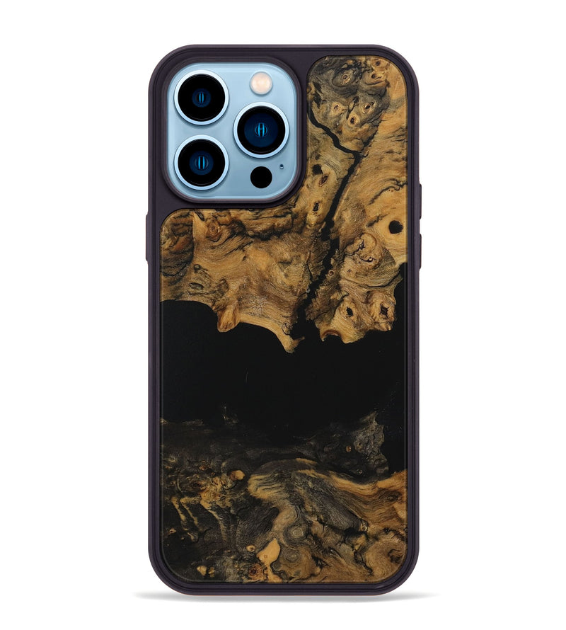 iPhone 14 Pro Max Wood Phone Case - Raina (Pure Black, 730469)