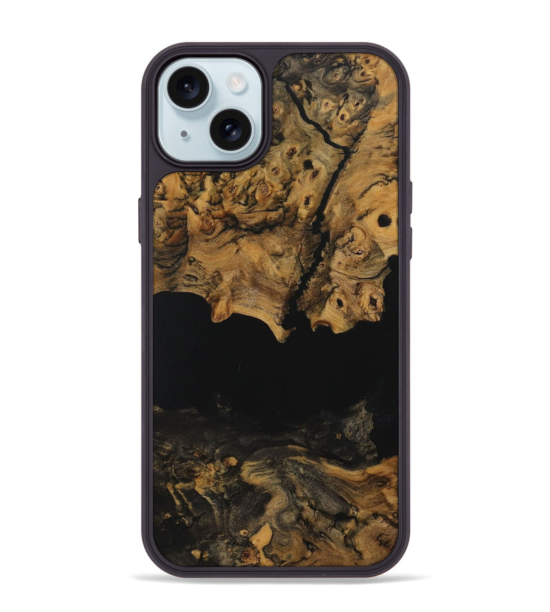 iPhone 15 Plus Wood Phone Case - Raina (Pure Black, 730469)