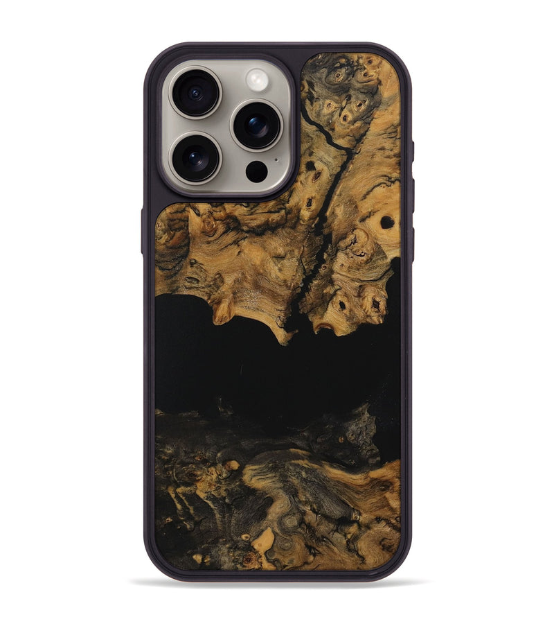 iPhone 15 Pro Max Wood Phone Case - Raina (Pure Black, 730469)