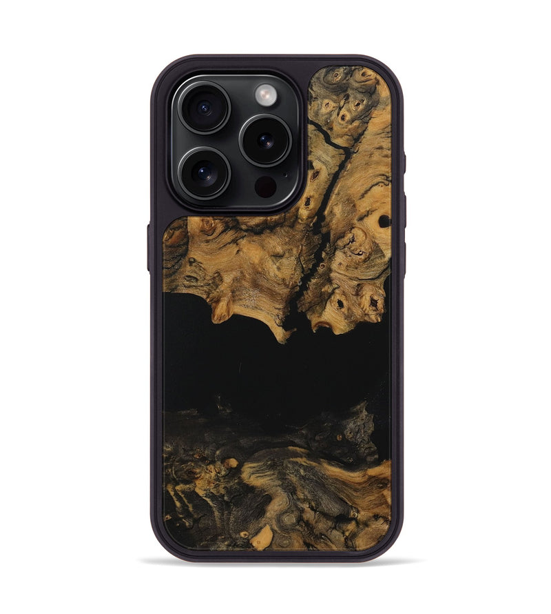 iPhone 15 Pro Wood Phone Case - Raina (Pure Black, 730469)