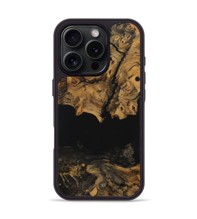 iPhone 16 Pro Wood Phone Case - Raina (Pure Black, 730469)