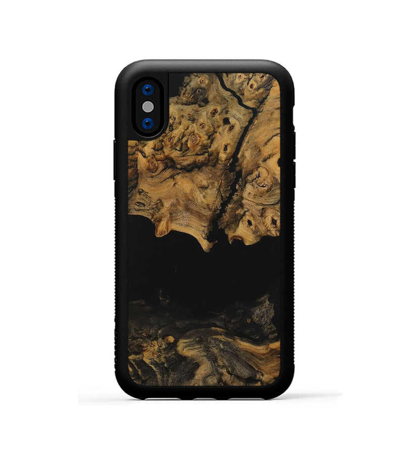 iPhone Xs Wood Phone Case - Raina (Pure Black, 730469)