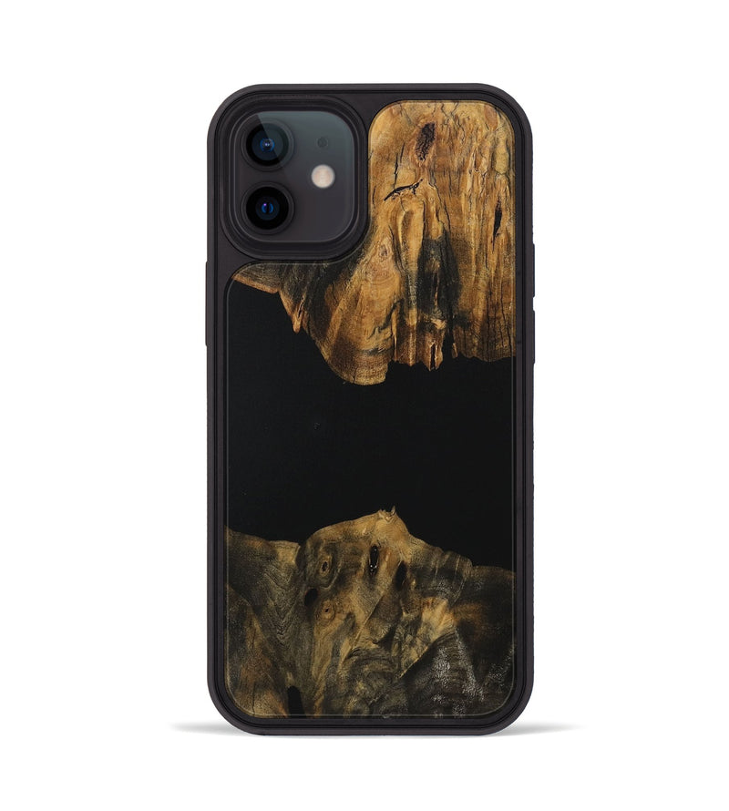 iPhone 12 Wood Phone Case - Shaine (Pure Black, 730470)