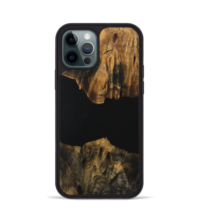 iPhone 12 Pro Wood Phone Case - Shaine (Pure Black, 730470)