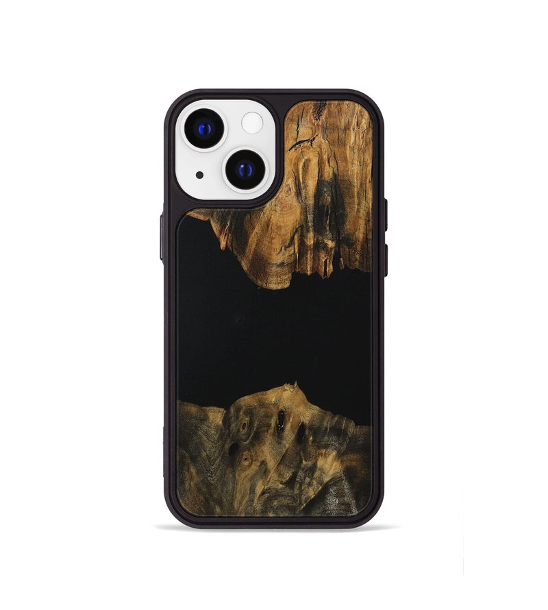 iPhone 13 mini Wood Phone Case - Shaine (Pure Black, 730470)