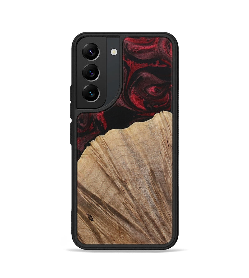 Galaxy S22 Wood Phone Case - Kouji (Red, 730473)