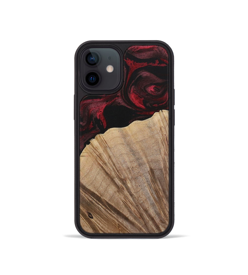 iPhone 12 mini Wood Phone Case - Kouji (Red, 730473)