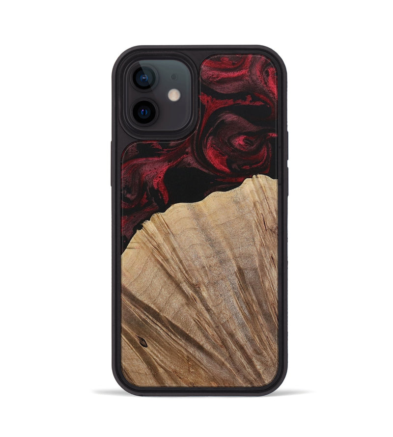 iPhone 12 Wood Phone Case - Kouji (Red, 730473)