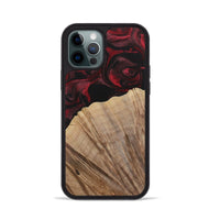 iPhone 12 Pro Wood Phone Case - Kouji (Red, 730473)