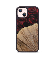 iPhone 14 Wood Phone Case - Kouji (Red, 730473)