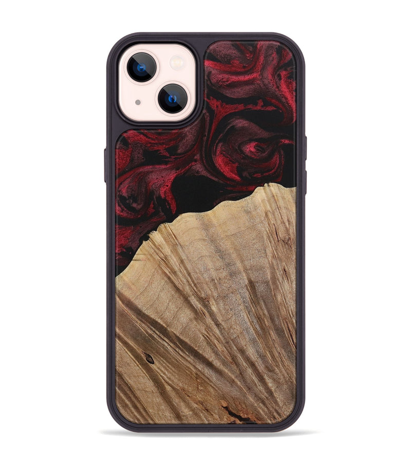 iPhone 14 Plus Wood Phone Case - Kouji (Red, 730473)