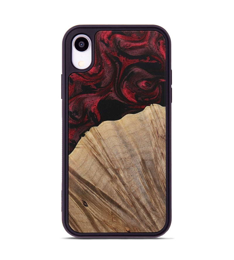 iPhone Xr Wood Phone Case - Kouji (Red, 730473)