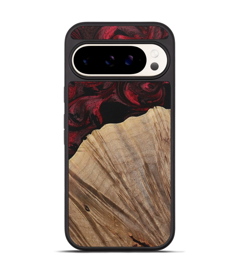 Pixel 9 Wood Phone Case - Kouji (Red, 730473)