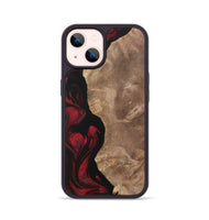 iPhone 14 Wood Phone Case - Ellis (Red, 730495)