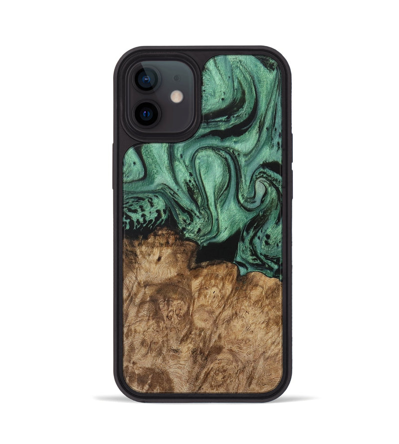 iPhone 12 Wood Phone Case - Nancie (Green, 730499)