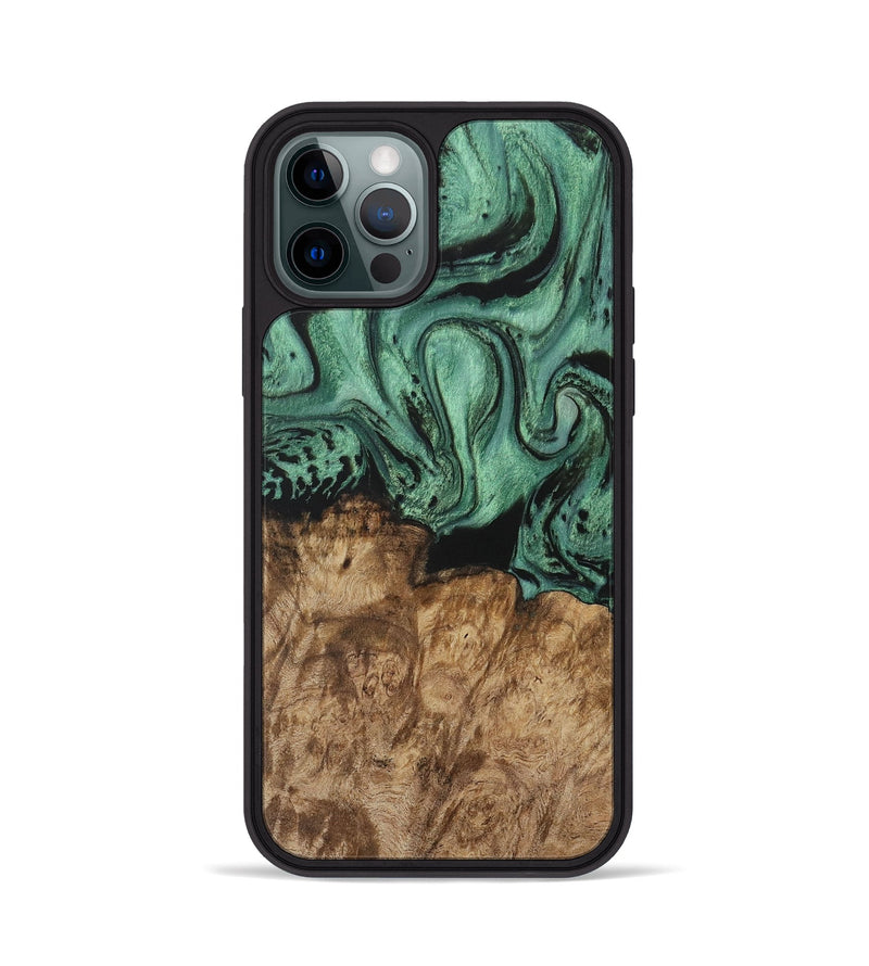 iPhone 12 Pro Wood Phone Case - Nancie (Green, 730499)