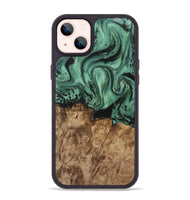 iPhone 14 Plus Wood Phone Case - Nancie (Green, 730499)