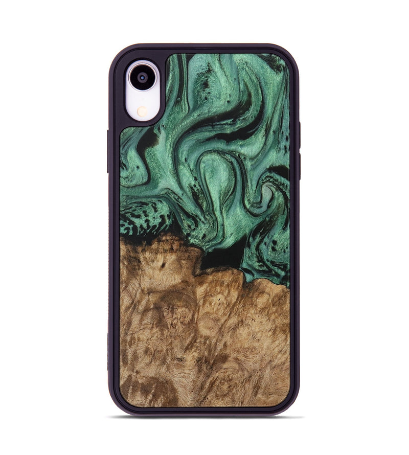 iPhone Xr Wood Phone Case - Nancie (Green, 730499)