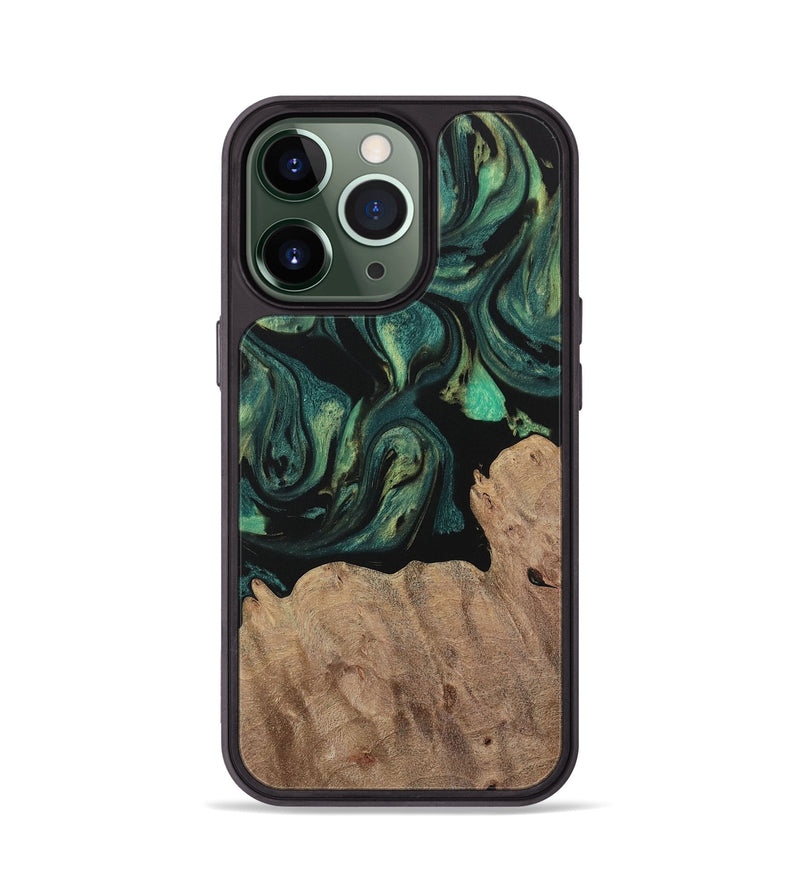 iPhone 13 Pro Wood Phone Case - Phyllys (Green, 730507)