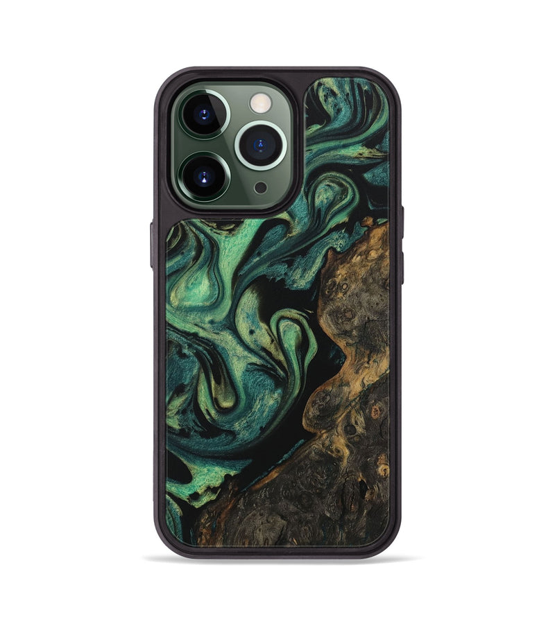 iPhone 13 Pro Wood Phone Case - Sophie (Green, 730508)