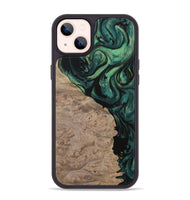 iPhone 14 Plus Wood Phone Case - Ulla (Green, 730509)