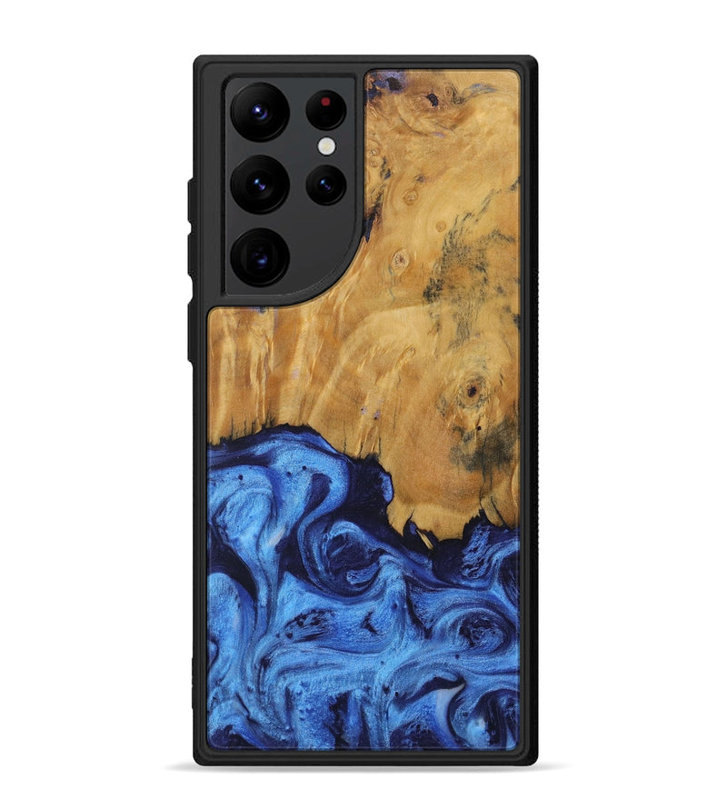 Galaxy S22 Ultra Wood Phone Case - Crystie (Blue, 730511)