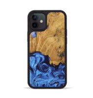 iPhone 12 Wood Phone Case - Crystie (Blue, 730511)