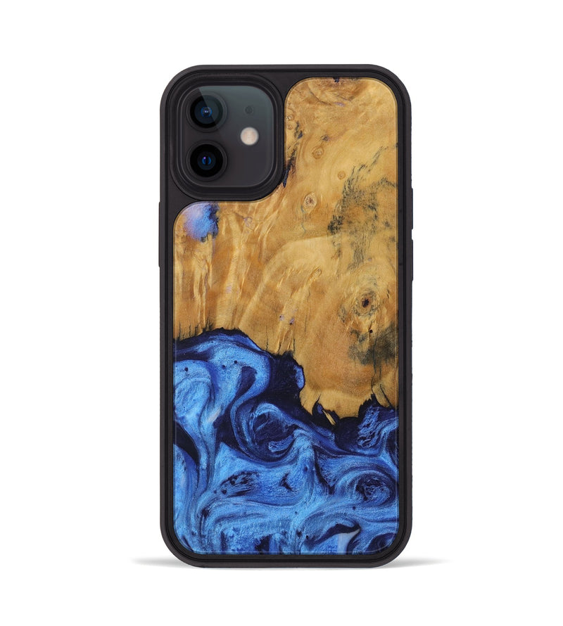 iPhone 12 Wood Phone Case - Crystie (Blue, 730511)