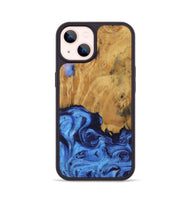 iPhone 14 Wood Phone Case - Crystie (Blue, 730511)