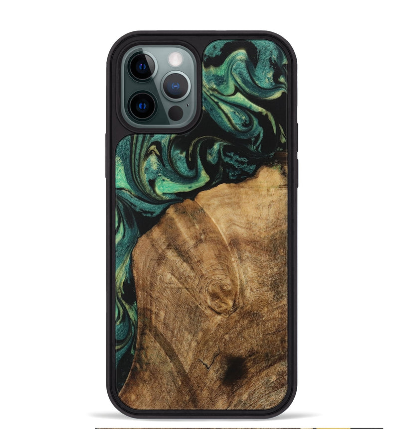 iPhone 12 Pro Max Wood Phone Case - Norrie (Green, 730517)