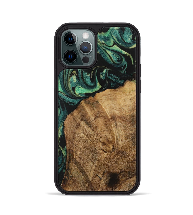 iPhone 12 Pro Wood Phone Case - Norrie (Green, 730517)