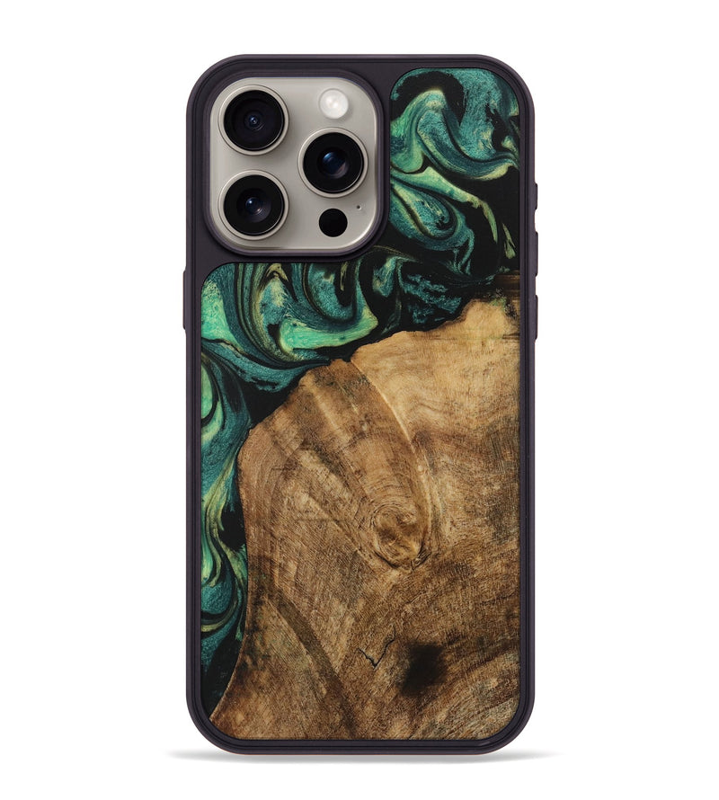 iPhone 15 Pro Max Wood Phone Case - Norrie (Green, 730517)