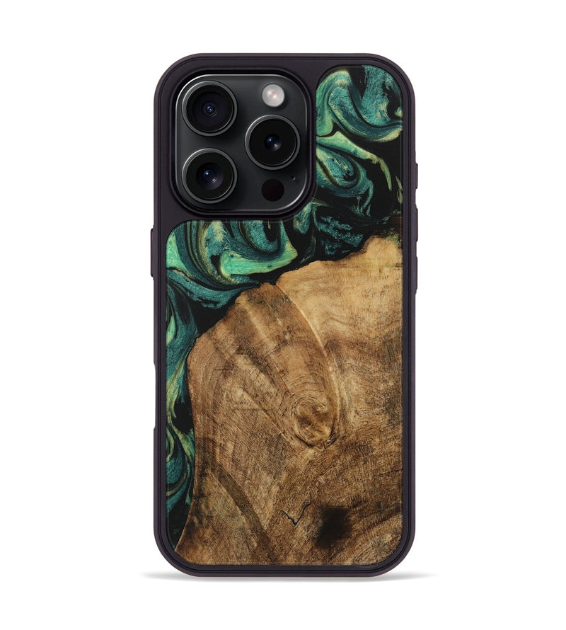 iPhone 16 Pro Wood Phone Case - Norrie (Green, 730517)