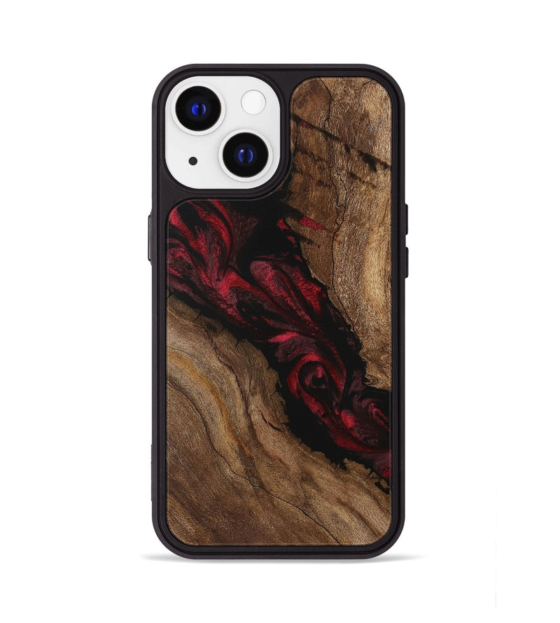 iPhone 13 Wood Phone Case - Felipa (Red, 730521)