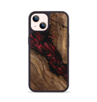 iPhone 14 Wood Phone Case - Felipa (Red, 730521)