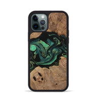 iPhone 12 Pro Wood Phone Case - Karola (Green, 730525)