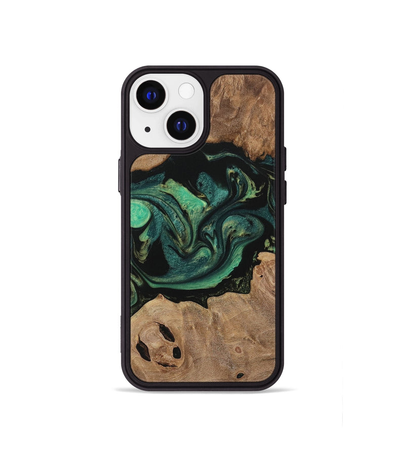 iPhone 13 mini Wood Phone Case - Karola (Green, 730525)