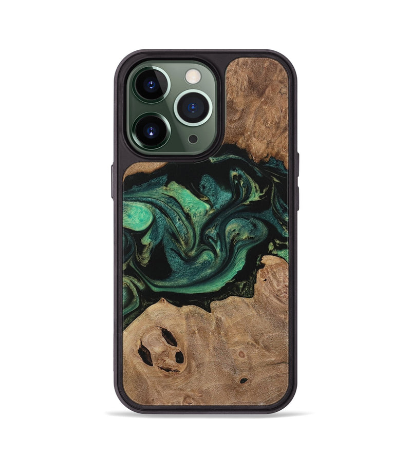 iPhone 13 Pro Wood Phone Case - Karola (Green, 730525)