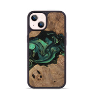 iPhone 14 Wood Phone Case - Karola (Green, 730525)