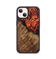 iPhone 14 Wood Phone Case - Valaria (Red, 730534)