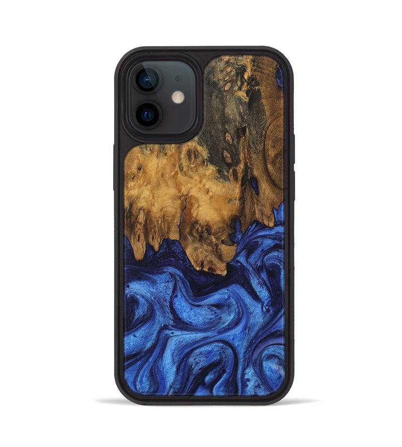 iPhone 12 Wood Phone Case - Wilie (Blue, 730536)