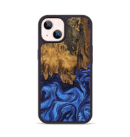 iPhone 14 Wood Phone Case - Wilie (Blue, 730536)