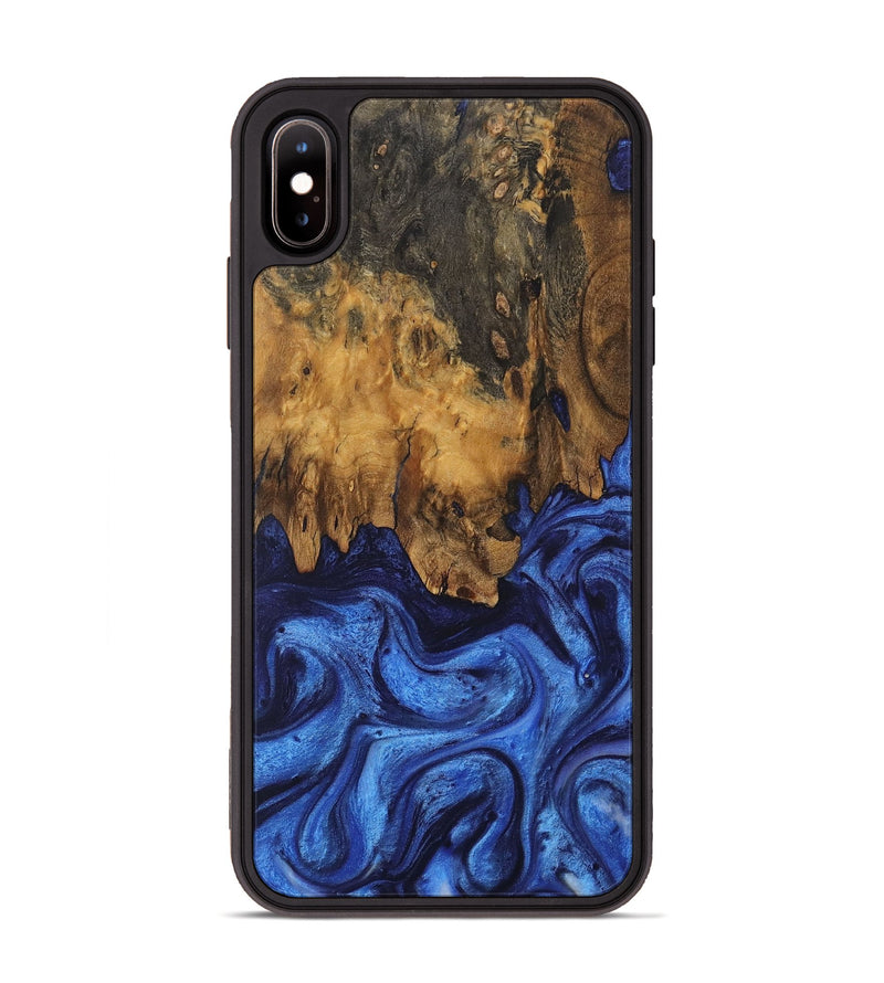 iPhone Xs Max Wood Phone Case - Wilie (Blue, 730536)